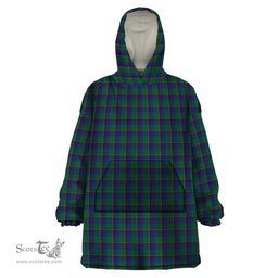 Scottish Lowry Clan Tartan Snuggie Hoodie Plaid Wearable Blanket Hoodie