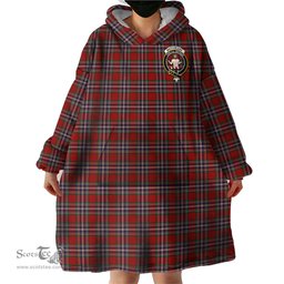 Scottish MacFarlane Red Clan Family Crest Tartan Snuggie Hoodie Plaid Wearable Blanket Hoodie