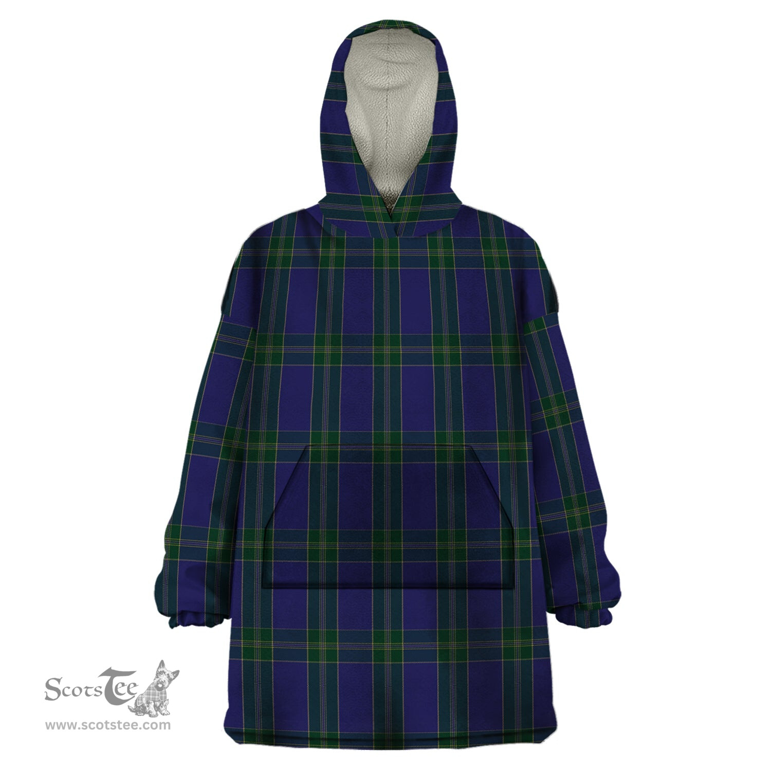 Scottish Lewis of Wales Clan Tartan Snuggie Hoodie Plaid Wearable Blanket Hoodie