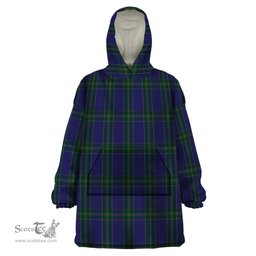 Scottish Lewis of Wales Clan Tartan Snuggie Hoodie Plaid Wearable Blanket Hoodie