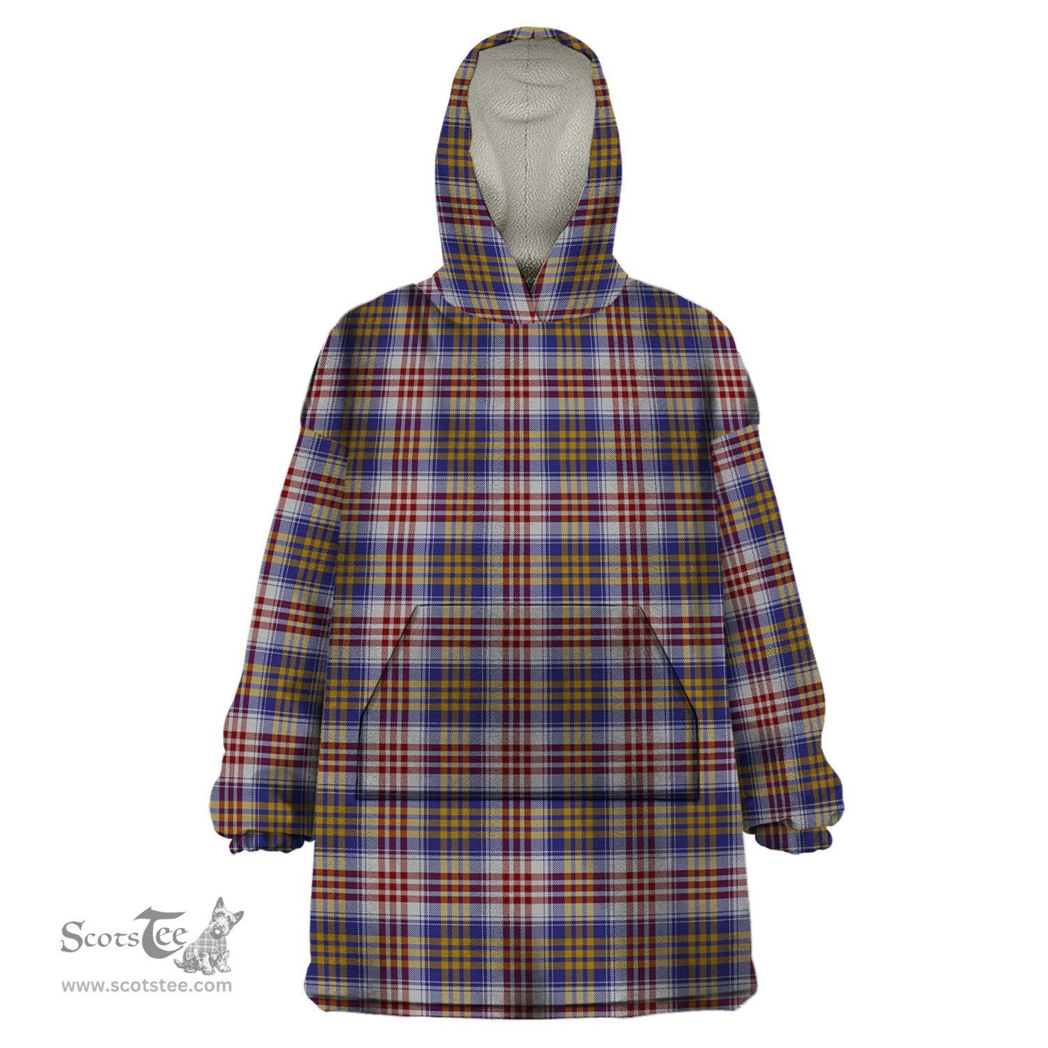 Scottish Lysaght Dress Clan Tartan Snuggie Hoodie Plaid Wearable Blanket Hoodie
