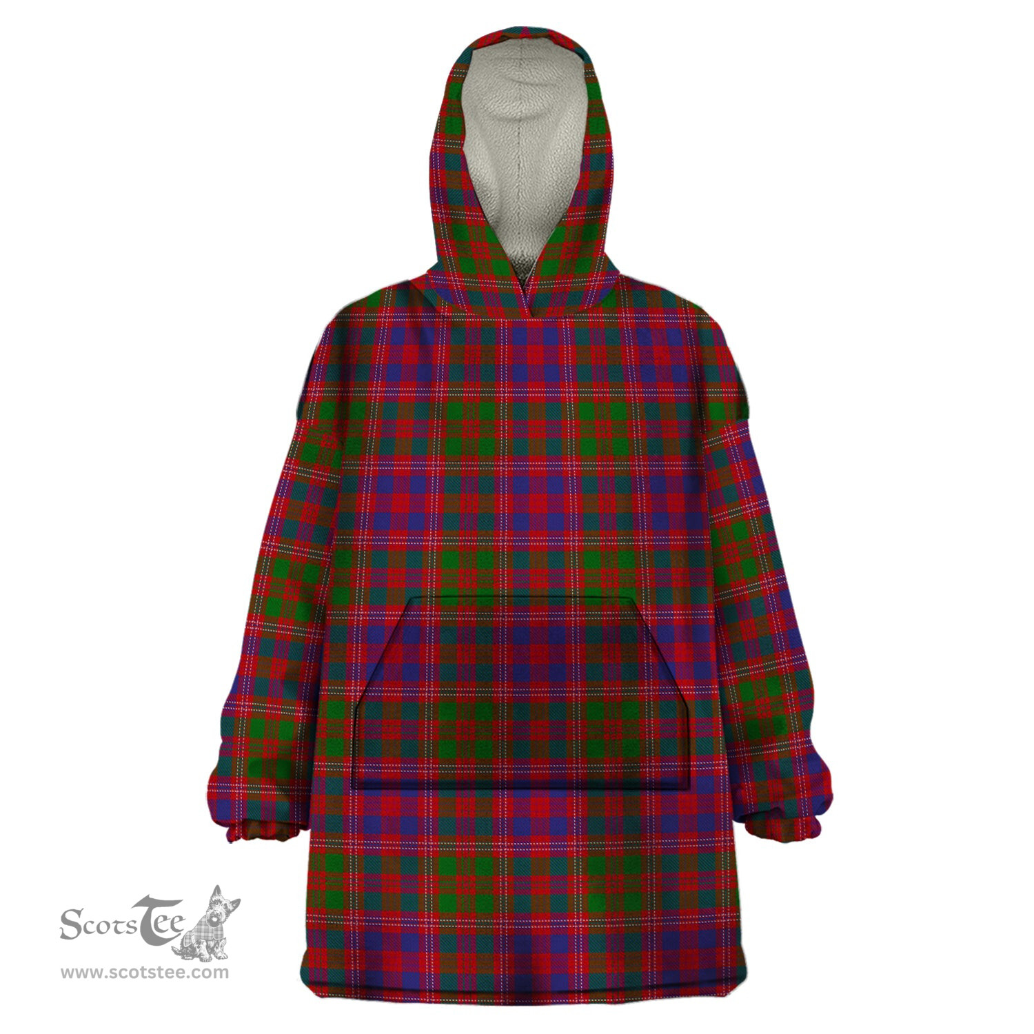 Scottish MacColl Hunting Clan Tartan Snuggie Hoodie Plaid Wearable Blanket Hoodie
