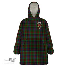 Scottish MacDuff Hunting Clan Family Crest Tartan Snuggie Hoodie Plaid Wearable Blanket Hoodie