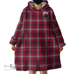 Scottish Little Clan Family Crest Tartan Snuggie Hoodie Plaid Wearable Blanket Hoodie