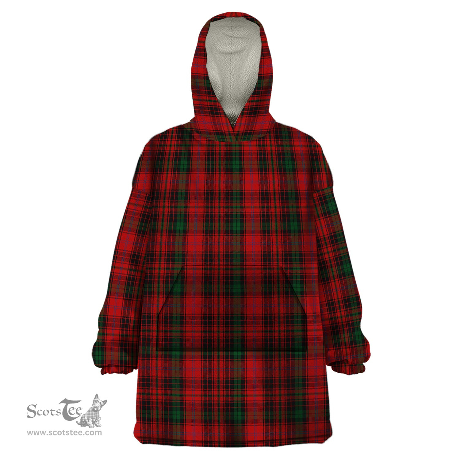 Scottish MacInroy Clan Tartan Snuggie Hoodie Plaid Wearable Blanket Hoodie