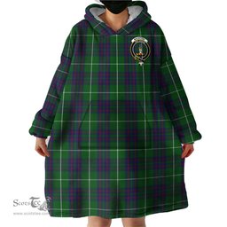 Scottish MacIntyre Hunting Clan Family Crest Tartan Snuggie Hoodie Plaid Wearable Blanket Hoodie