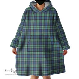 Scottish Leslie Hunting Ancient Clan Tartan Snuggie Hoodie Plaid Wearable Blanket Hoodie
