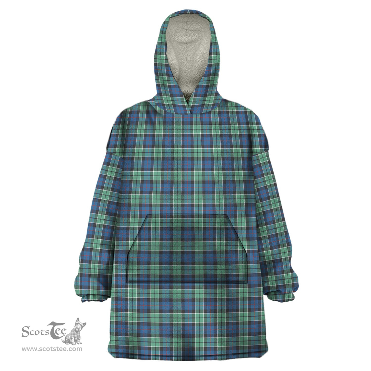 Scottish Leslie Hunting Ancient Clan Tartan Snuggie Hoodie Plaid Wearable Blanket Hoodie