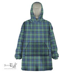 Scottish Leslie Hunting Ancient Clan Tartan Snuggie Hoodie Plaid Wearable Blanket Hoodie