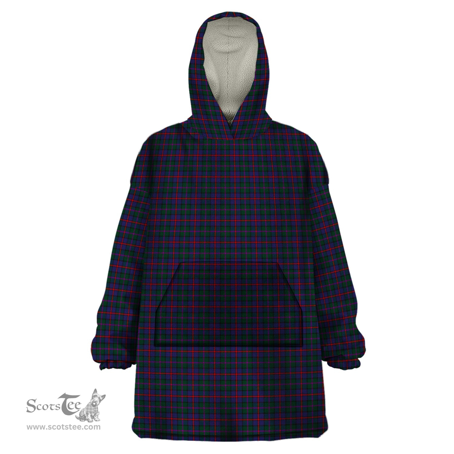 Scottish MacCaughan Clan Tartan Snuggie Hoodie Plaid Wearable Blanket Hoodie