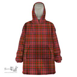 Scottish MacAlister Modern Clan Tartan Snuggie Hoodie Plaid Wearable Blanket Hoodie