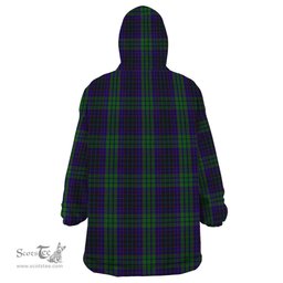 Scottish Lumsden Green Clan Tartan Snuggie Hoodie Plaid Wearable Blanket Hoodie