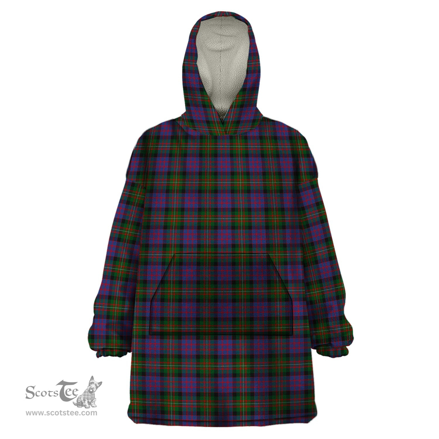 Scottish MacDonell of Glengarry Clan Tartan Snuggie Hoodie Plaid Wearable Blanket Hoodie