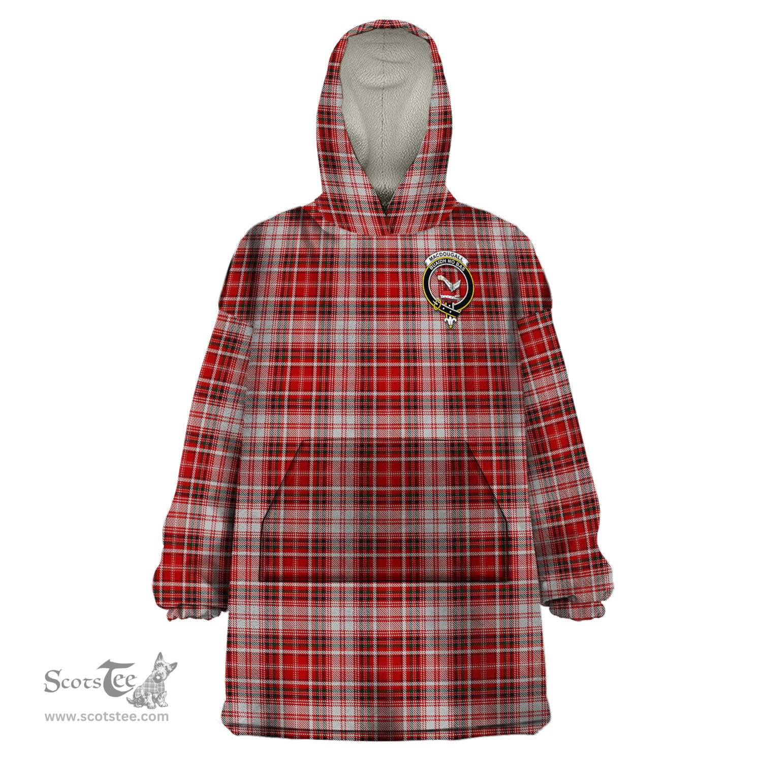 Scottish MacDougall Dress Clan Family Crest Tartan Snuggie Hoodie Plaid Wearable Blanket Hoodie