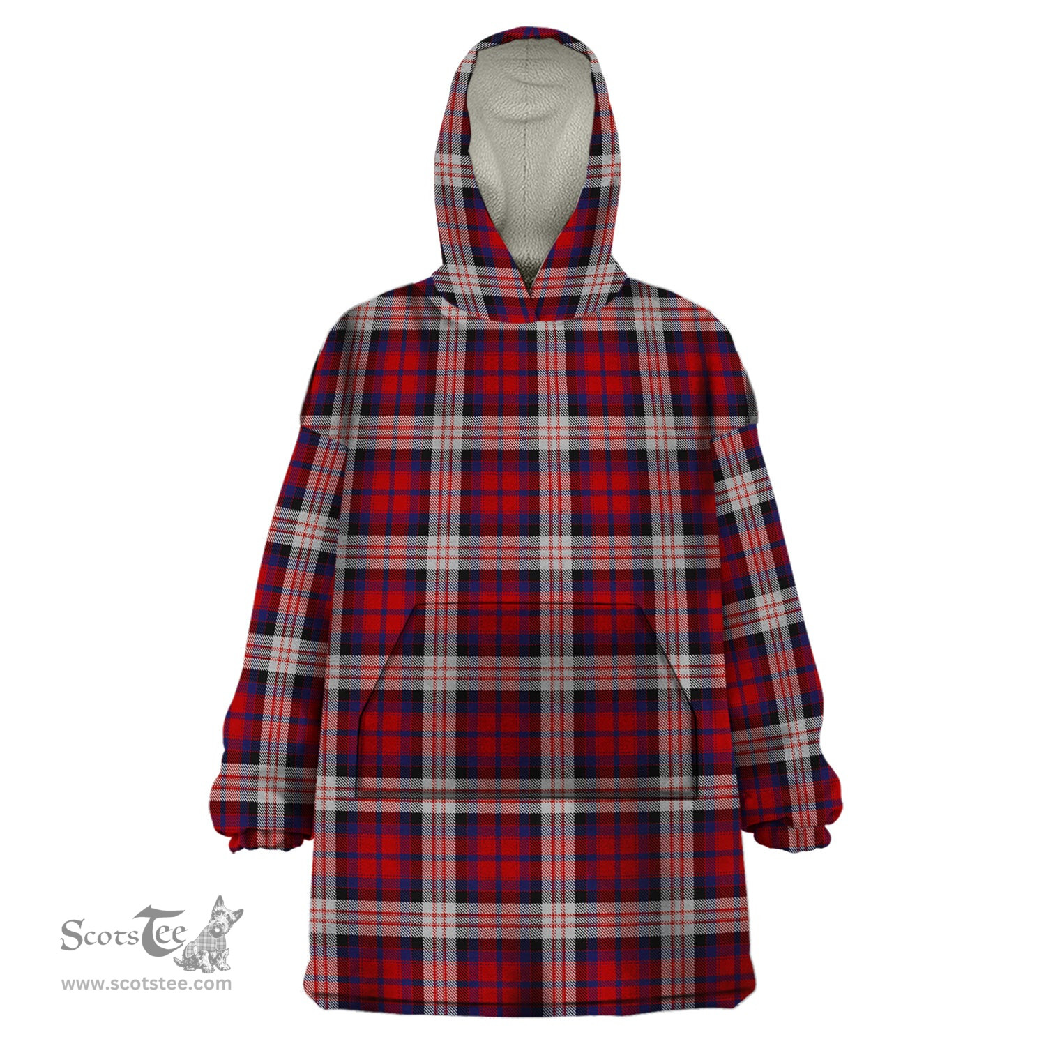 Scottish MacDonald Dress Irish Clan Tartan Snuggie Hoodie Plaid Wearable Blanket Hoodie