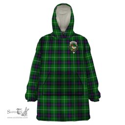 Scottish MacDonald of The Isles Clan Family Crest Tartan Snuggie Hoodie Plaid Wearable Blanket Hoodie
