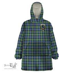 Scottish MacDonell of Glengarry Ancient Clan Family Crest Tartan Snuggie Hoodie Plaid Wearable Blanket Hoodie