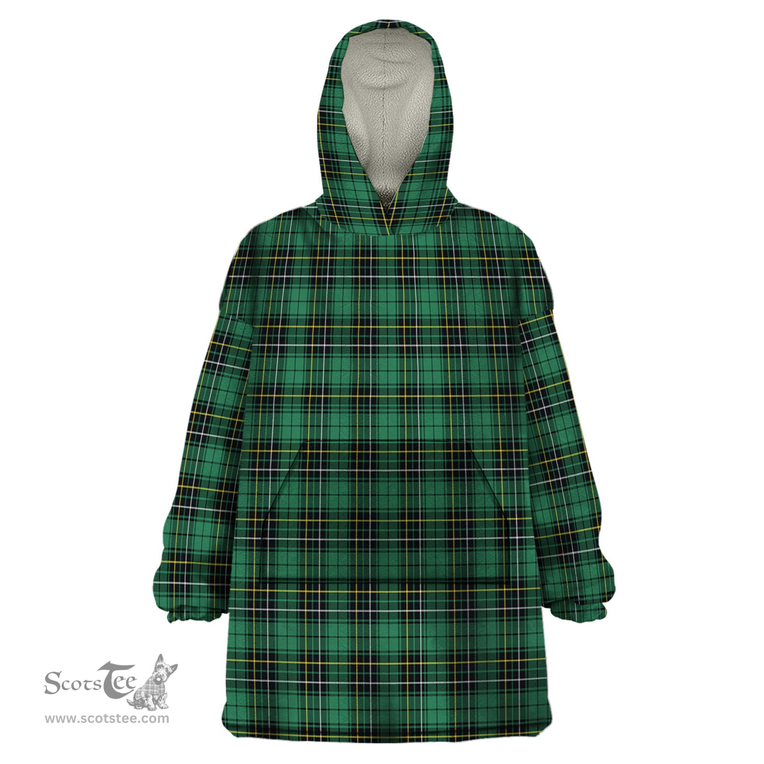 Scottish MacAlpin Ancient Clan Tartan Snuggie Hoodie Plaid Wearable Blanket Hoodie
