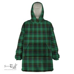 Scottish MacAlpin Ancient Clan Tartan Snuggie Hoodie Plaid Wearable Blanket Hoodie