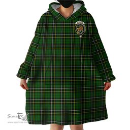 Scottish MacAlpin Modern Clan Family Crest Tartan Snuggie Hoodie Plaid Wearable Blanket Hoodie