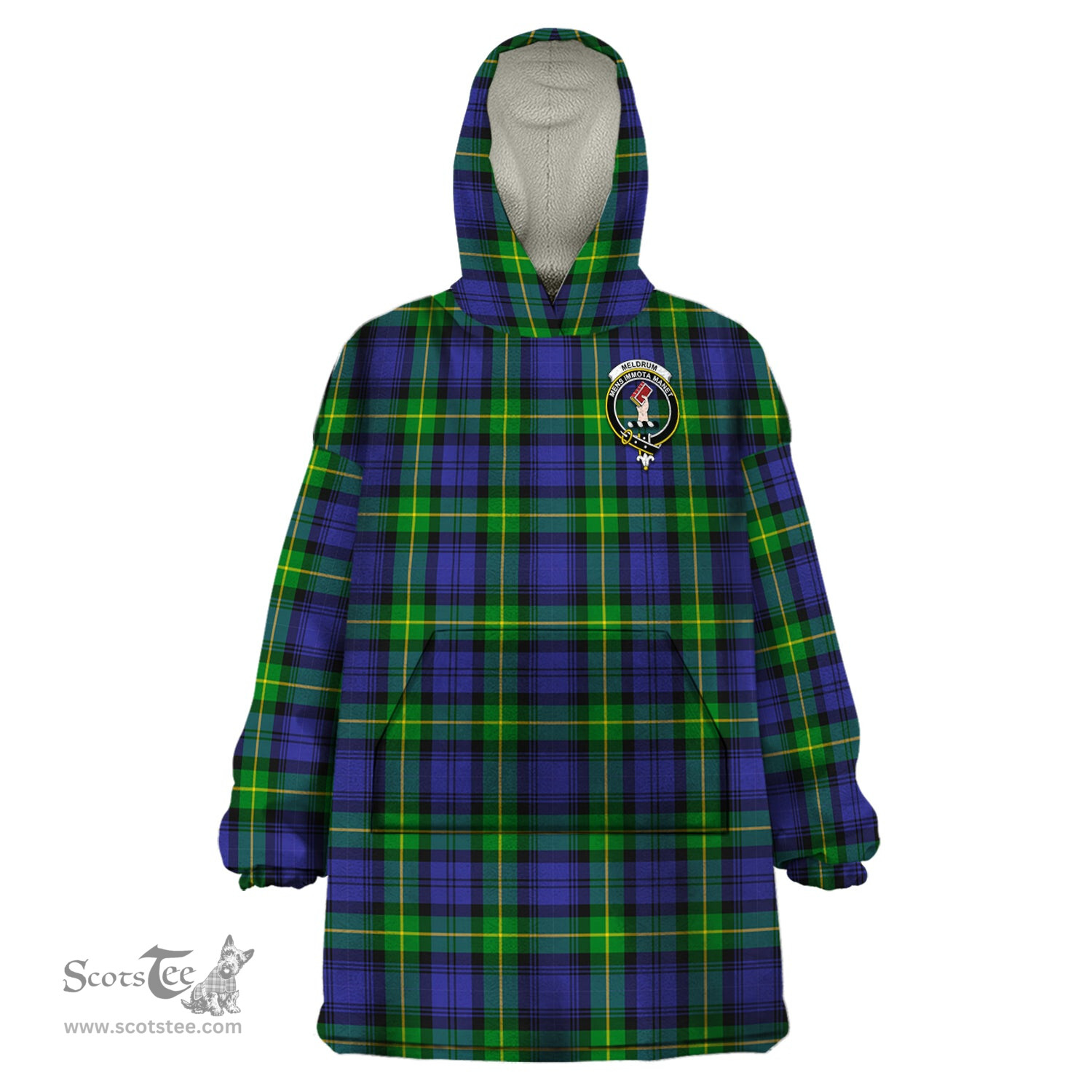 Scottish Meldrum Clan Family Crest Tartan Snuggie Hoodie Plaid Wearable Blanket Hoodie