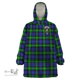 Scottish Meldrum Clan Family Crest Tartan Snuggie Hoodie Plaid Wearable Blanket Hoodie