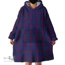 Scottish Lynch Clan Tartan Snuggie Hoodie Plaid Wearable Blanket Hoodie