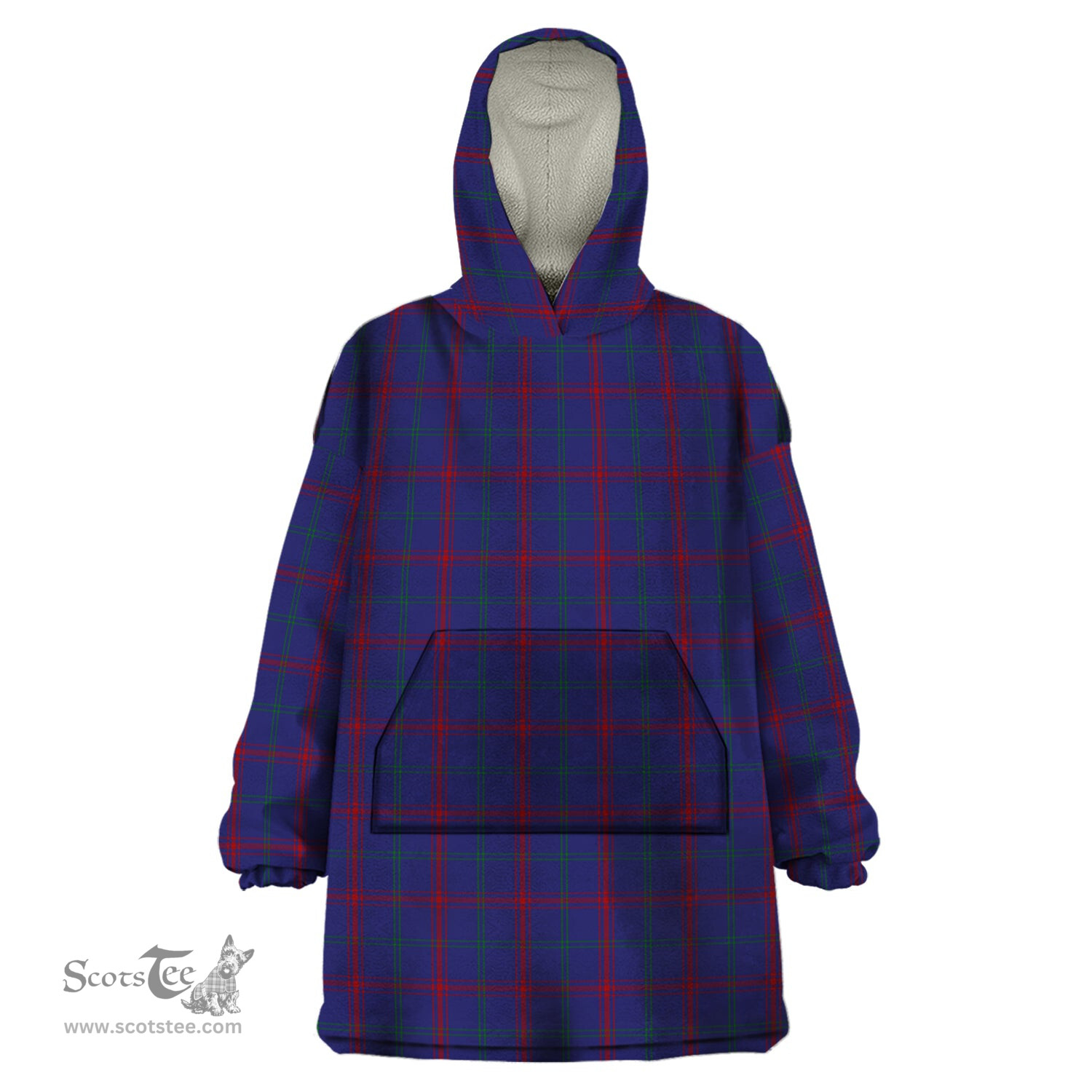 Scottish Lynch Clan Tartan Snuggie Hoodie Plaid Wearable Blanket Hoodie