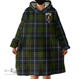 Scottish MacRae Hunting Clan Family Crest Tartan Snuggie Hoodie Plaid Wearable Blanket Hoodie