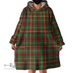 Scottish Mapple Leaf District Clan Tartan Snuggie Hoodie Plaid Wearable Blanket Hoodie