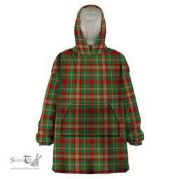 Scottish Mapple Leaf District Clan Tartan Snuggie Hoodie Plaid Wearable Blanket Hoodie