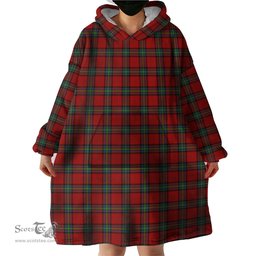 Scottish Mensah Clan Tartan Snuggie Hoodie Plaid Wearable Blanket Hoodie