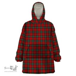 Scottish Mensah Clan Tartan Snuggie Hoodie Plaid Wearable Blanket Hoodie