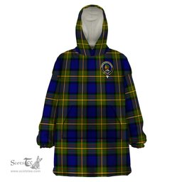 Scottish Moore Clan Family Crest Tartan Snuggie Hoodie Plaid Wearable Blanket Hoodie