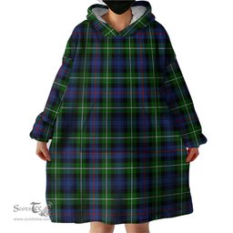 Scottish MacKenzie Modern Clan Tartan Snuggie Hoodie Plaid Wearable Blanket Hoodie