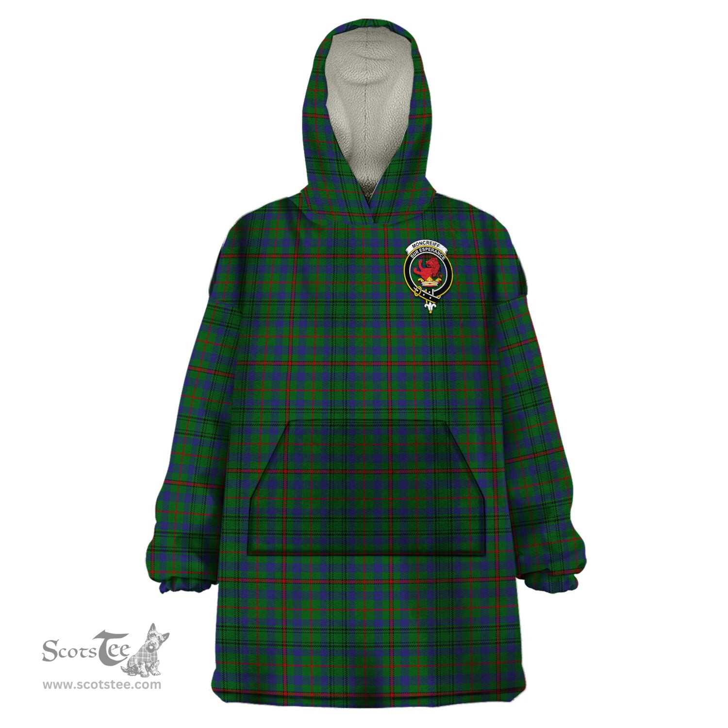Scottish Moncrieff of Atholl Clan Family Crest Tartan Snuggie Hoodie Plaid Wearable Blanket Hoodie