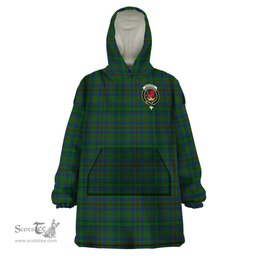 Scottish Moncrieff of Atholl Clan Family Crest Tartan Snuggie Hoodie Plaid Wearable Blanket Hoodie