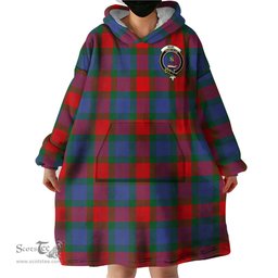 Scottish Mar Clan Family Crest Tartan Snuggie Hoodie Plaid Wearable Blanket Hoodie