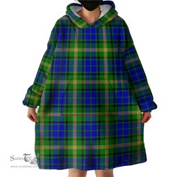 Scottish Maitland Clan Tartan Snuggie Hoodie Plaid Wearable Blanket Hoodie