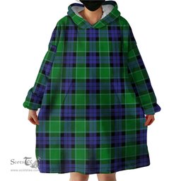 Scottish Monteith Clan Tartan Snuggie Hoodie Plaid Wearable Blanket Hoodie