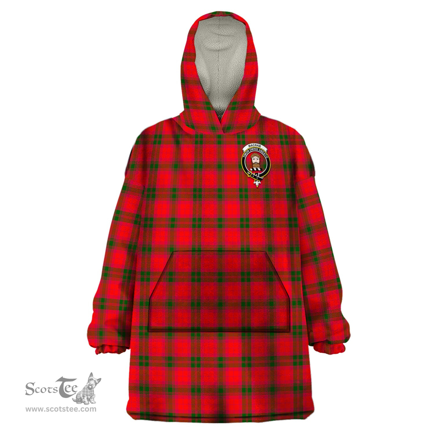 Scottish MacNab Modern Clan Family Crest Tartan Snuggie Hoodie Plaid Wearable Blanket Hoodie