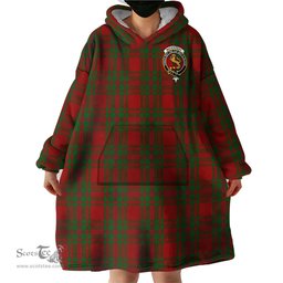 Scottish MacKintosh Red Clan Family Crest Tartan Snuggie Hoodie Plaid Wearable Blanket Hoodie