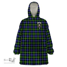 Scottish MacNeil of Barra Modern Clan Family Crest Tartan Snuggie Hoodie Plaid Wearable Blanket Hoodie