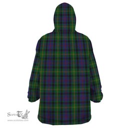 Scottish Maresh Clan Tartan Snuggie Hoodie Plaid Wearable Blanket Hoodie