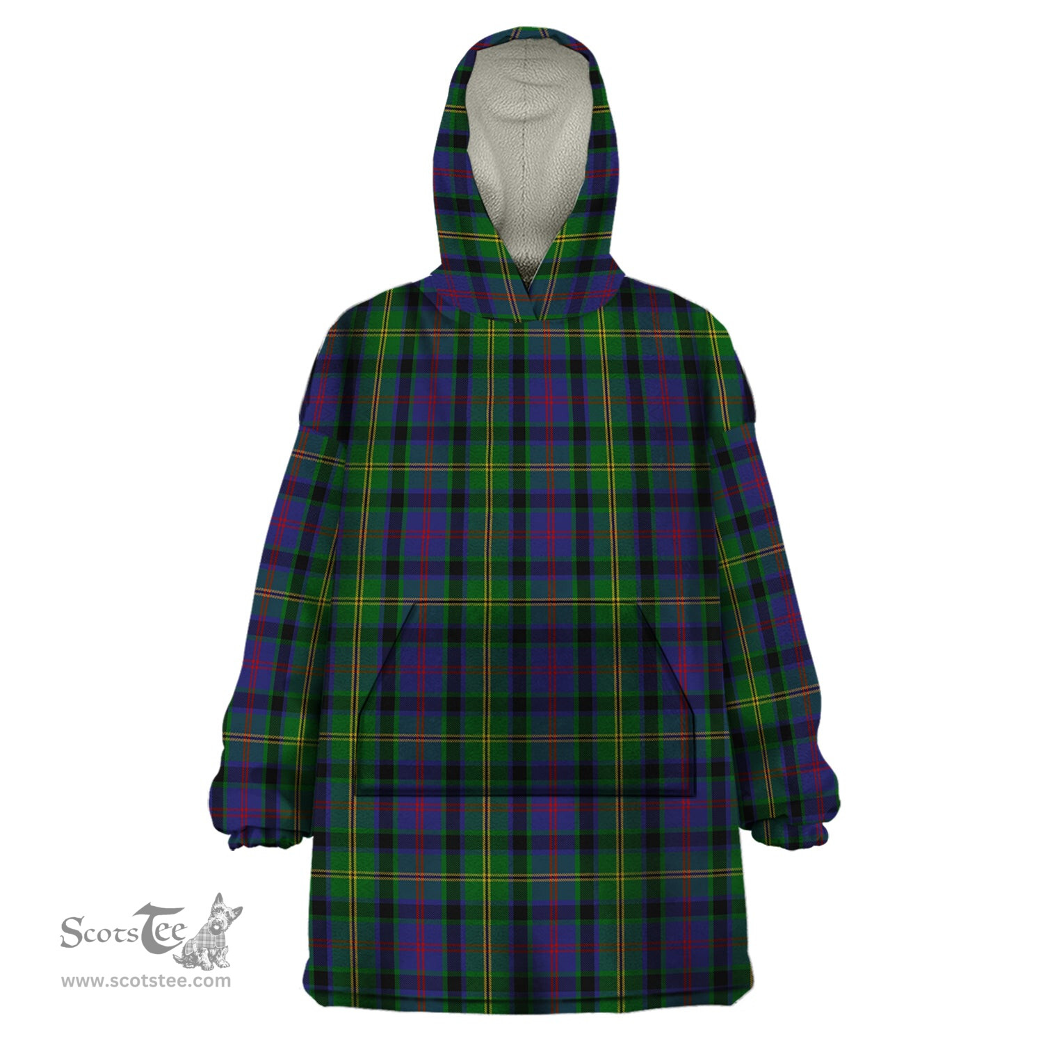 Scottish Maresh Clan Tartan Snuggie Hoodie Plaid Wearable Blanket Hoodie