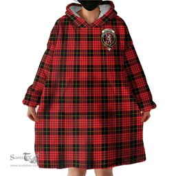 Scottish MacQueen Modern Clan Family Crest Tartan Snuggie Hoodie Plaid Wearable Blanket Hoodie