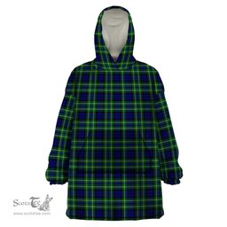 Scottish MacNeil of Colonsay Modern Clan Tartan Snuggie Hoodie Plaid Wearable Blanket Hoodie