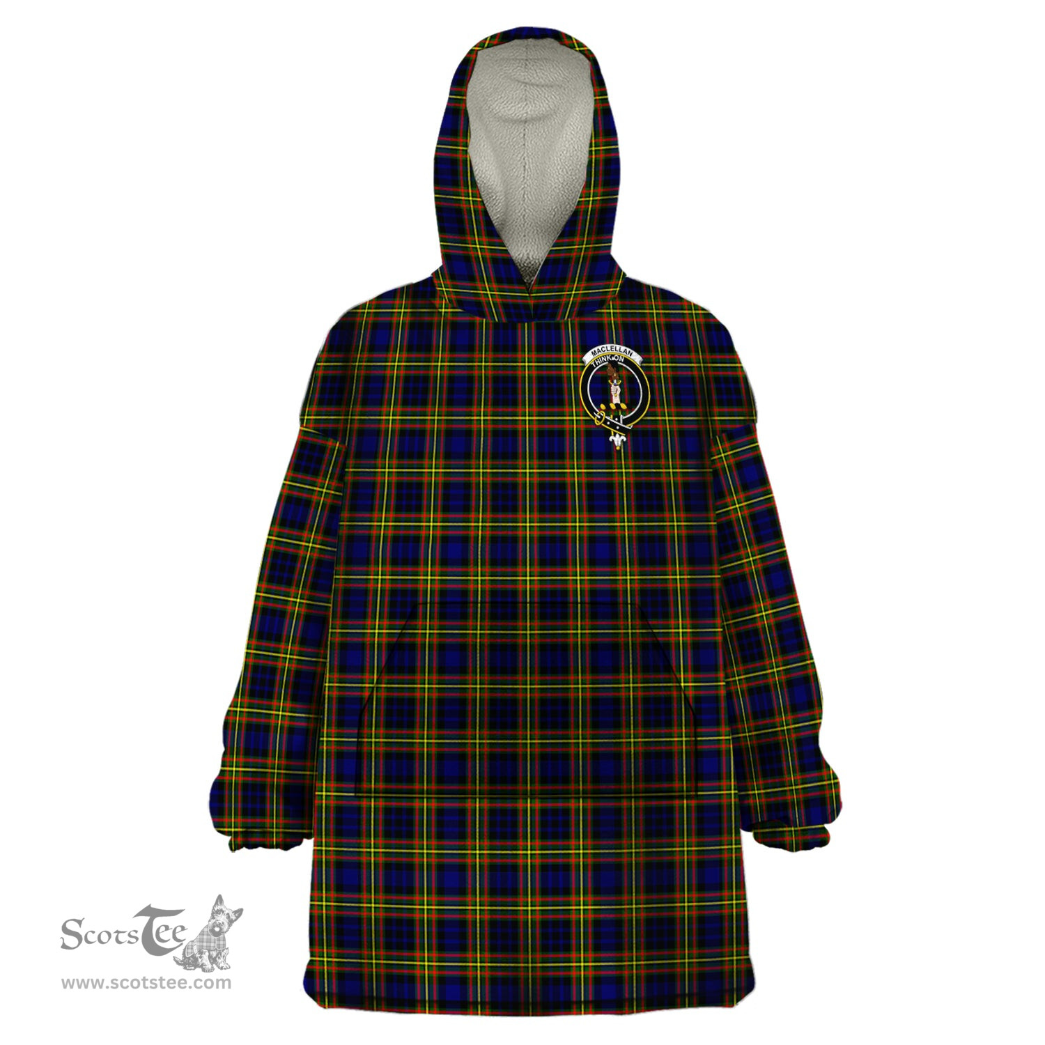 Scottish MacLellan Modern Clan Family Crest Tartan Snuggie Hoodie Plaid Wearable Blanket Hoodie