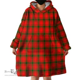 Scottish MacQuarrie Modern Clan Tartan Snuggie Hoodie Plaid Wearable Blanket Hoodie