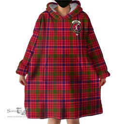 Scottish MacRae Modern Clan Family Crest Tartan Snuggie Hoodie Plaid Wearable Blanket Hoodie